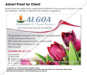 Algoa Funeral Services Advert